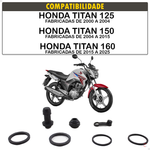 Kit Reparo Do Caliper Da Pinça Do Freio Honda Titan