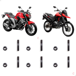 Kit Parafuso Da Coroa C/ Porca Prisioneiro Yamaha Fazer