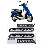 Kit Adesivo Faixa Completo Honda Lead 110 Ano 2014 Azul