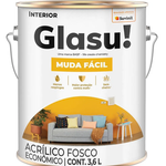 Tinta Acrílica Muda Fácil Branco 3,6L Fosco Glasu GL