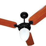 Ventilador Teto Pera New Preto Pás Madeira Tron UN