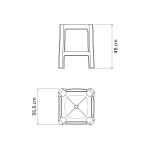 Banqueta Plástica ECO Icaraí Preta Tramontina UN