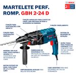 Martelete Perfurador Rompedor 820W Gbh 2-24 D Bosch UN