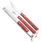 Kit Churrasco em Aço Inox e Madeira Nobre Nautika UN
