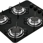 Fogão Cooktop Glass Preto 4 Bocas A Gás Tramontina UN