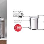 Lixeira Aço Inox com Pedal 3L Tramontina UN