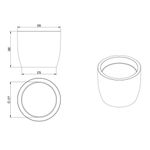 Vaso para Jardim Europa Redondo 28Cm Cimento Japi UN