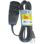 Extensão Preta Sort PP 3X0,75MM com 3 Metros Daneva UN