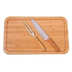 Conjunto Churrasco Bamboo Tábua Retangular 30X50cm Mor UN
