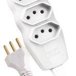 Extensão New PP 3X,075 com 3 Metros Branco F.C. Fios e Cabos UN