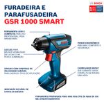 Parafusadeira e Furadeira A Bateria Gsr 1000 Smart Bosch UN