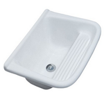 Tanque Simples em Mármore Sintético 55X42 Branco Decoralita UN