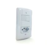 Conjunto Interruptor Simples + Tomada 10A Lux2 Tramontina UN
