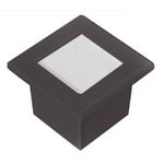 Luminária Embutir Quadrada 1Xg9 Vidro Jateado Preto Germany UN