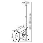 Suporte de Teto Preto para Tv de 10 A 55 Sbrp150 Brasforma UN