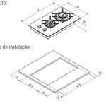 Fogão Cooktop Dominó 2 Bocas A Gás Tramontina UN