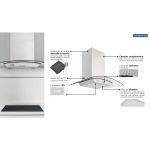 Coifa de Parede New Vetro Inox e Vidro 90Cm 220V Tramontina UN