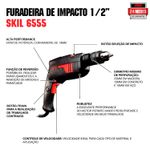 Furadeira de Impacto 570W + 14 Brocas Skil UN