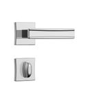 Fechadura Classic 3300 para Banheiro Cromada com Roseta Quadrada Stam UN
