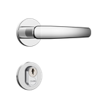 Fechadura Classic 3100 Externa 55mm Cromada com Roseta Redonda de Inox Stam UN