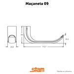 Fechadura para Banheiro 823/09 Cromada com Roseta Redonda de Inox Stam UN