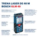 Medidor A Laser de 40 Metros Glm 40 Bosch UN