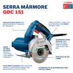 Serra Mármore 1500W Gdc 151 06015487E2 Bosch UN