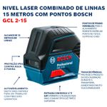 Nível A Laser Combinado de Linhas 15 Metros Gcl 2-15 Bosch UN