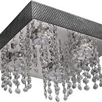 Plafon Inox Iguaçu 25X25cm Llum UN