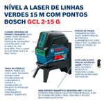 Nível Laser Verde 15 Metros Gcl 2-15 G Bosch UN
