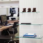 Prateleira de Vidro Glass Reta 400X150x8mm Tramontina UN