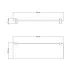 Prateleira de Vidro Glass Reta 500x150x8mm Tramontina UN