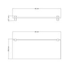 Prateleira de Vidro Glass Reta 500x200x8mm Tramontina UN