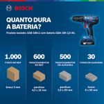 Parafusadeira e Furadeira de Impacto A Bateria Gsb 180-Li Bosch UN