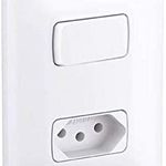 Conjunto Interruptor Simples 10A + Tomada 10A Zeffia Pial Legrand UN