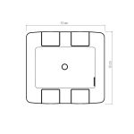Placa 4X4 com 1 Furo 9,5mm Aria Branca Tramontina UN