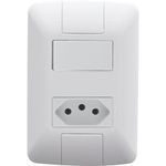 Conjunto Interruptor Simples + Tomada 20A Aria Tramontina UN