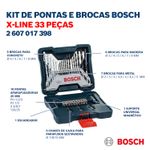 Kit de Pontas e Brocas X-Line 33 Peças Bosch KI
