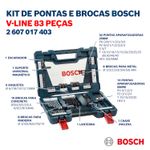 Kit de Pontas e Brocas V-Line 83 Peças Bosch KI