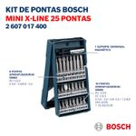 Kit de Pontas Mini X-Line 25 Peças Bosch KI