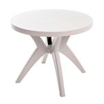 Mesa Redonda Deluxe Branca Forte Plástico UN