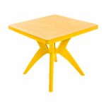 Mesa Quadrada Nature Amarela Forte Plástico UN