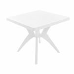 Mesa Quadrada Nature Branca Forte Plástico UN