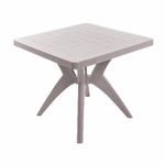 Mesa Quadrada Nature Nude Forte Plástico UN