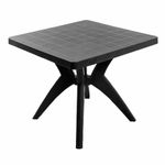 Mesa Quadrada Nature Preta Forte Plástico UN