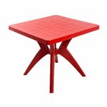 Mesa Quadrada Nature Vermelha Forte Plástico UN