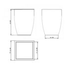 Vaso para Jardim Moderno Quadrado 30Cm Café Japi UN