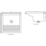 Tanque Marmofibra 60X60cm Branco Decoralita UN