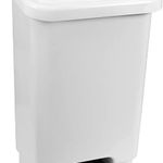 Lixeira 50L com Pedal Branca/Preta Astra UN