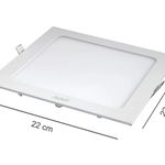 Luminária Led Pop Embutir Quadrada 22 18W 6500K Avant UN